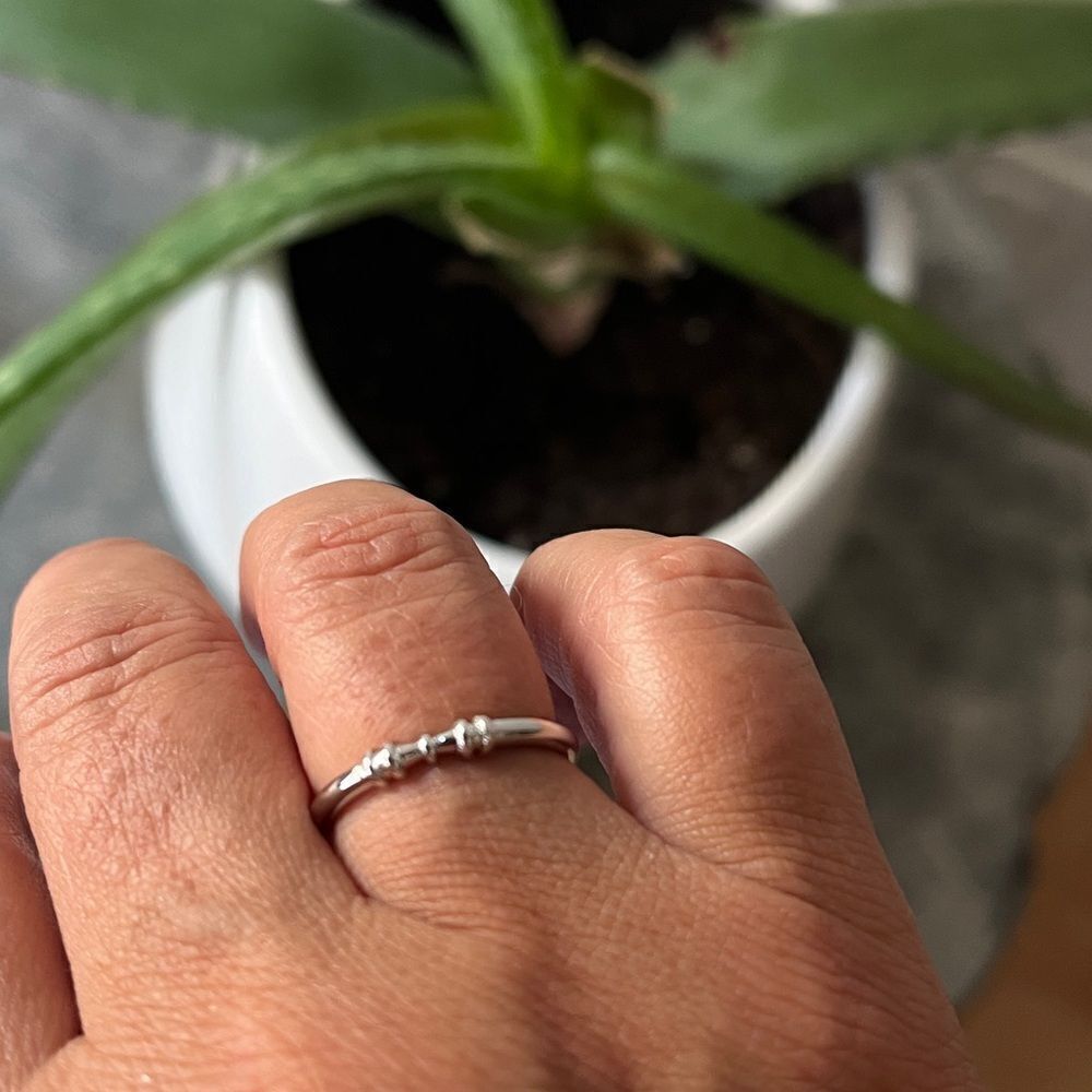 The Thin Beauty Ring adjustable in 925 silver - Picture 3 of 13